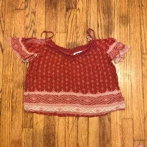 Orange off the shoulder top